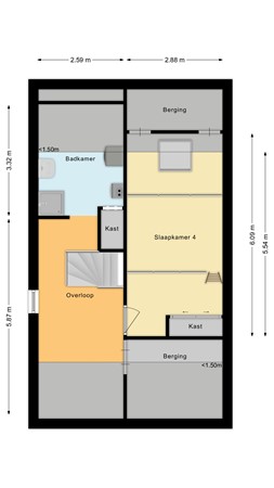 Floorplan - Zuwe 32, 2411 ZK Bodegraven